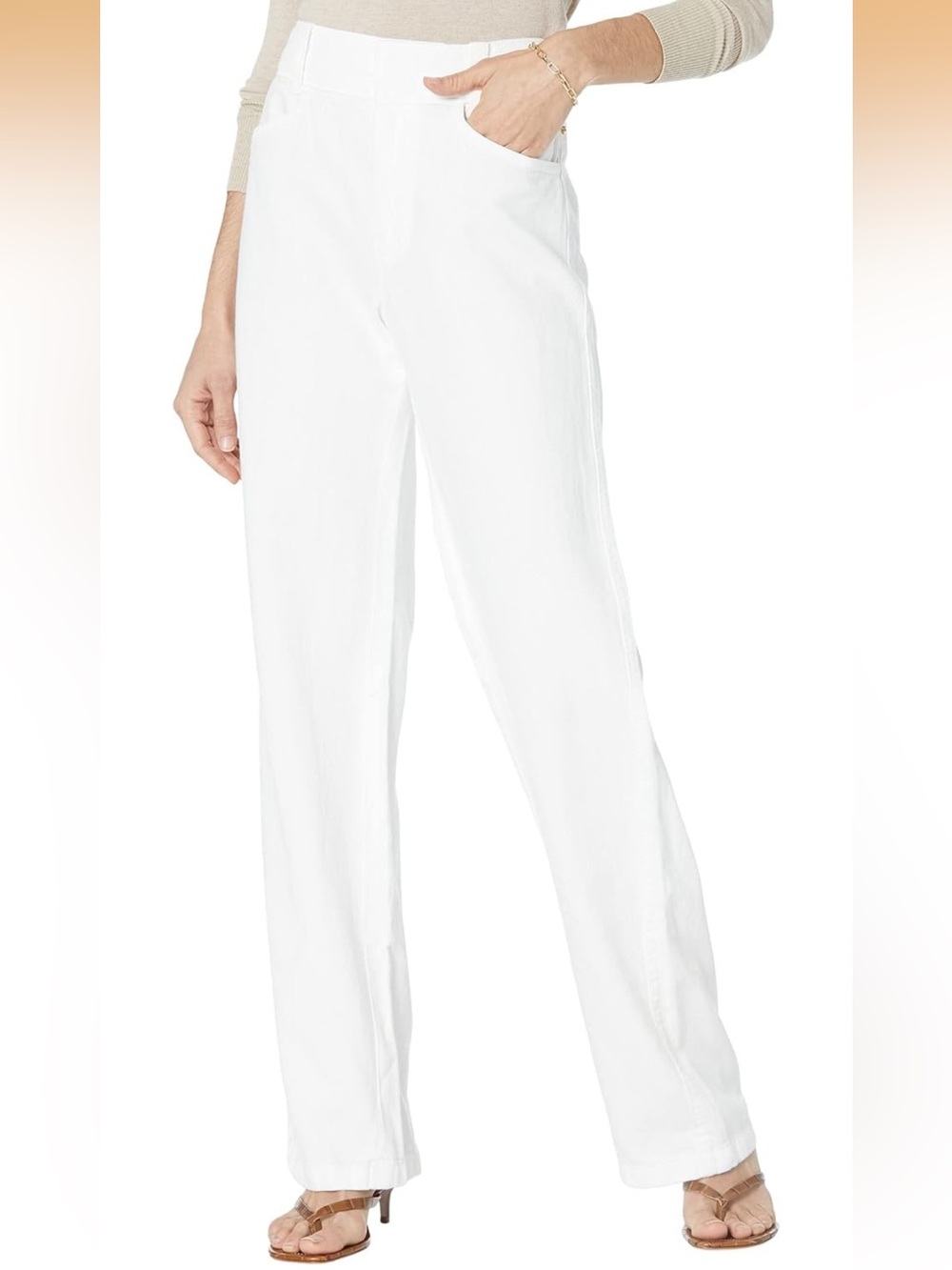 Vince Washed Casual Pant Mid Rise Relaxed Fit Off White Business Women’s Size 4
